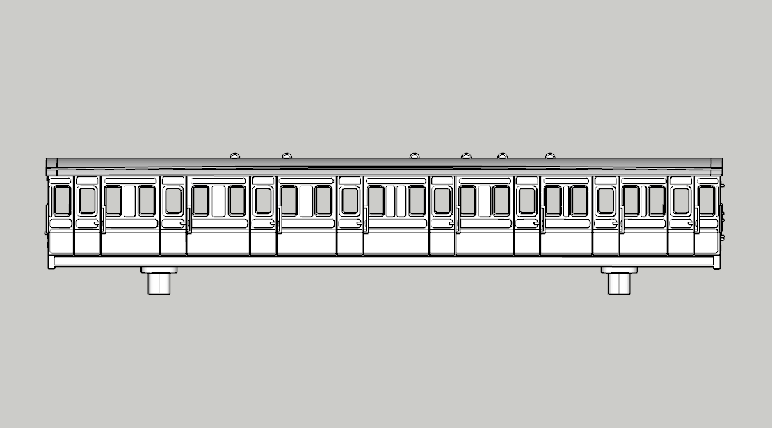 (N) LBSCR Billinton 54ft 8 cmpt Comp - d335 (image for) (N) LBSCR Billinton 54ft 8 cmpt Comp - d335